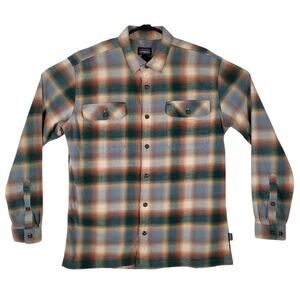 Patagonia Men's Flannel Long-Sleeved Organic Cotton Midweightl Shirt Large
